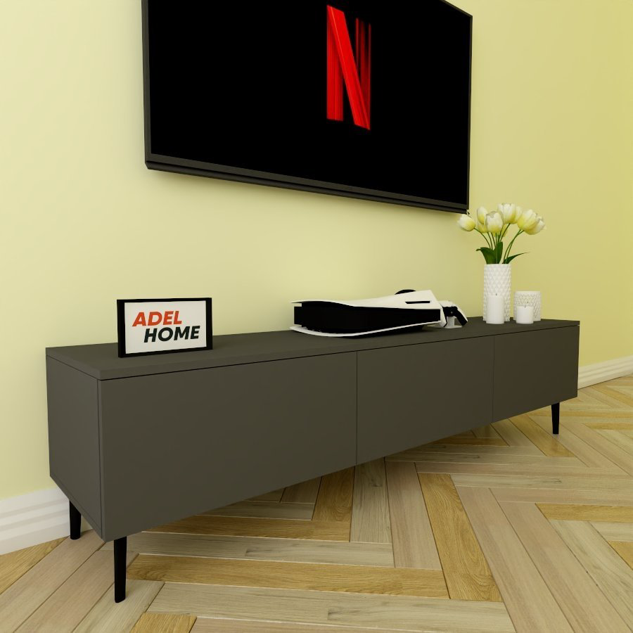 ТВ-тумба напольная Adel Home AH0168 Иви 180x45x35см графит купить,NaN