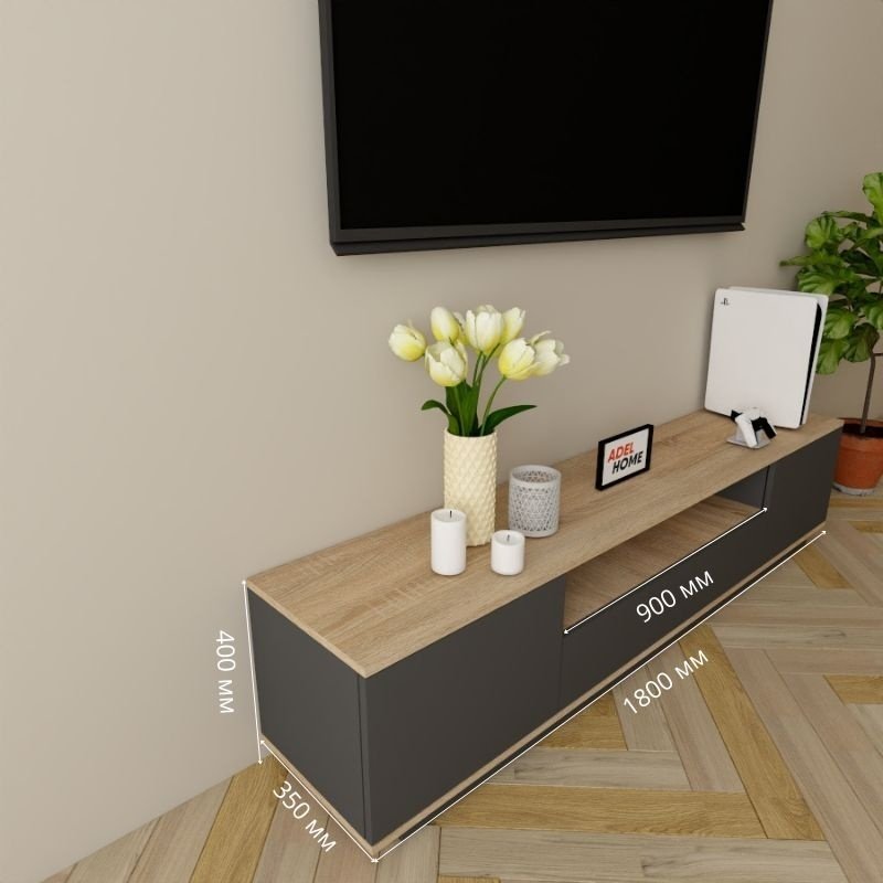 ТВ-тумба напольная Adel Home AH0344 Тасия 180x40x35см серо-коричневый купить,NaN
