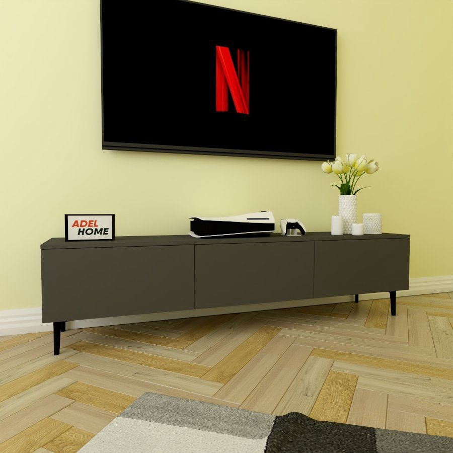 ТВ-тумба напольная Adel Home AH0168 Иви 180x45x35см графит купить,NaN