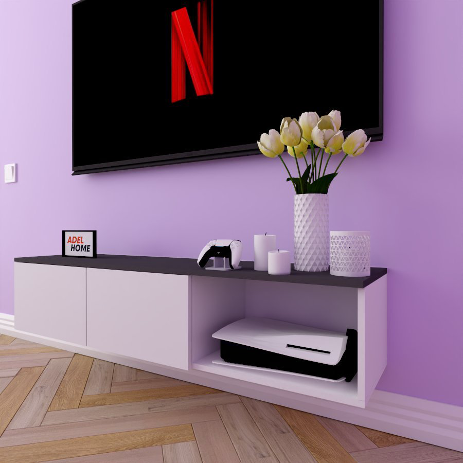 ТВ-тумба Adel Home Вероника AH0208 140x30x35см белый купить,NaN