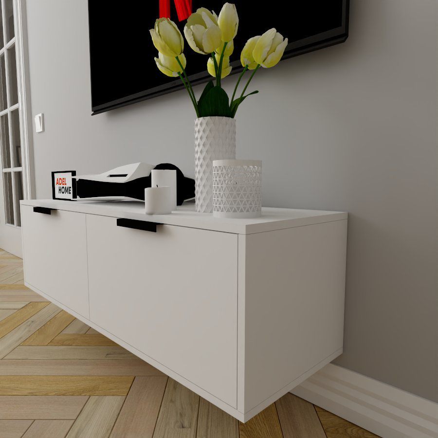 ТВ-тумба Adel Home Валери AH0301 120x35x35см белый купить,NaN