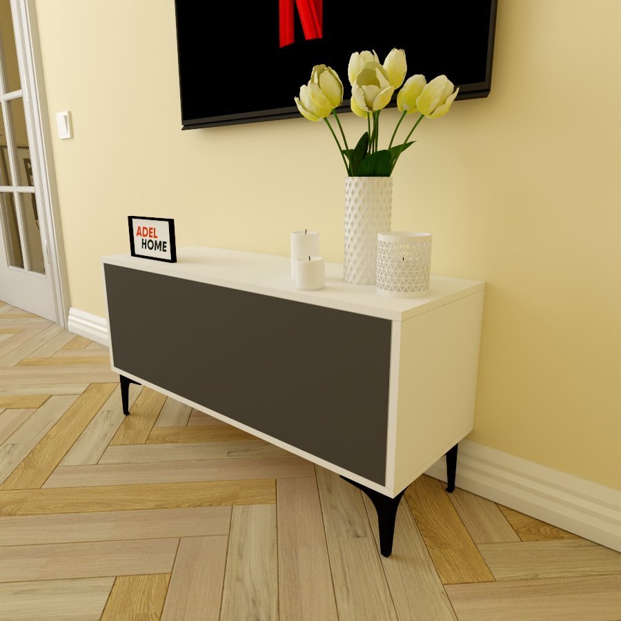 ТВ-тумба напольная Adel Home AH0193 Ирэн 100x50x35см бело-серый купить,NaN