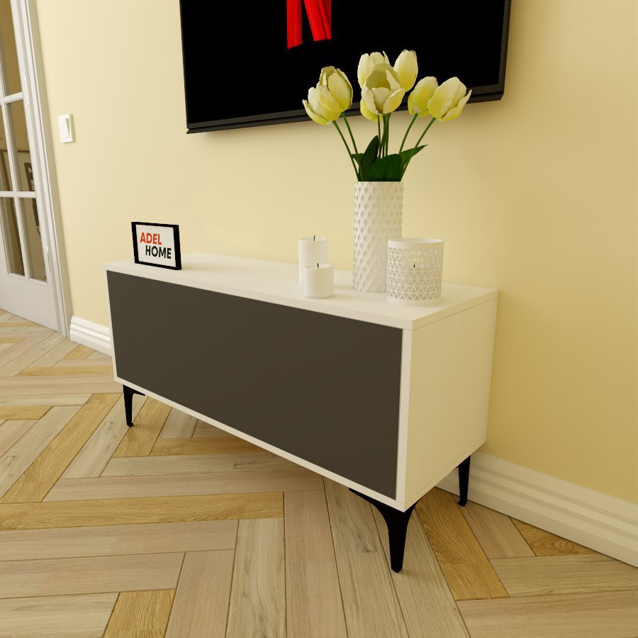 ТВ-тумба напольная Adel Home AH0193 Ирэн 100x50x35см бело-серый купить,NaN