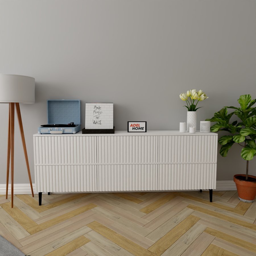 ТВ-тумба напольная Adel Home AH0543 Силия 160x75x35см белый купить,NaN