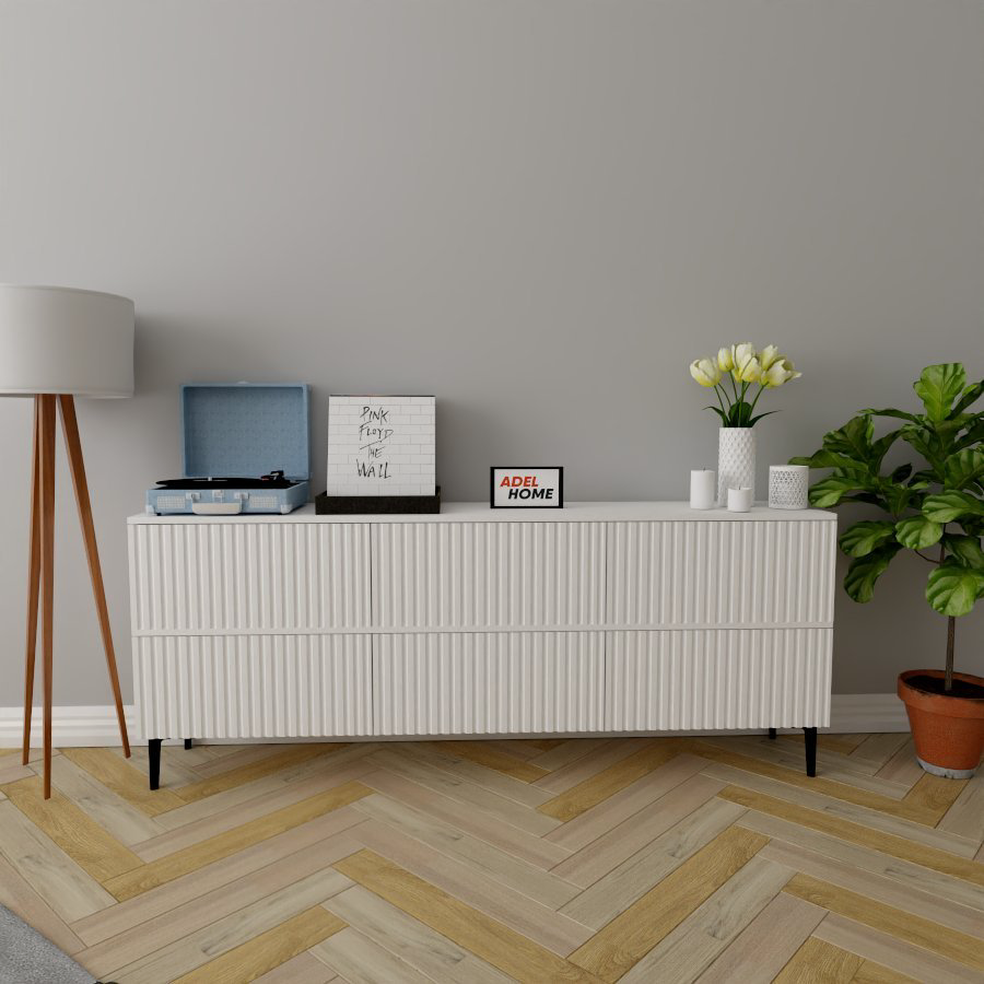 ТВ-тумба напольная Adel Home AH0543 Силия 160x75x35см белый купить,NaN