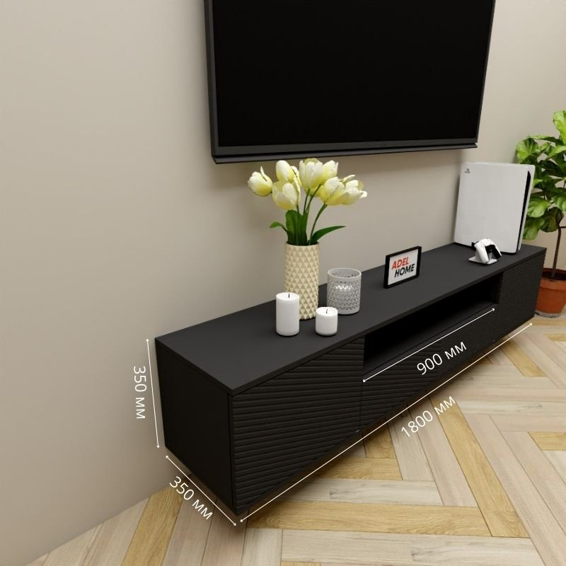 ТВ-тумба Adel Home Зения AH0710 180x35x35см черный купить,NaN