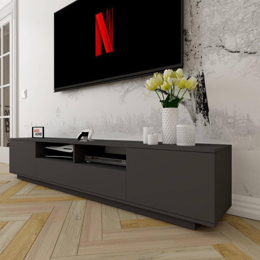 ТВ-тумба напольная Adel Home AH0332 Хонор 200x40x35см серый купить,NaN