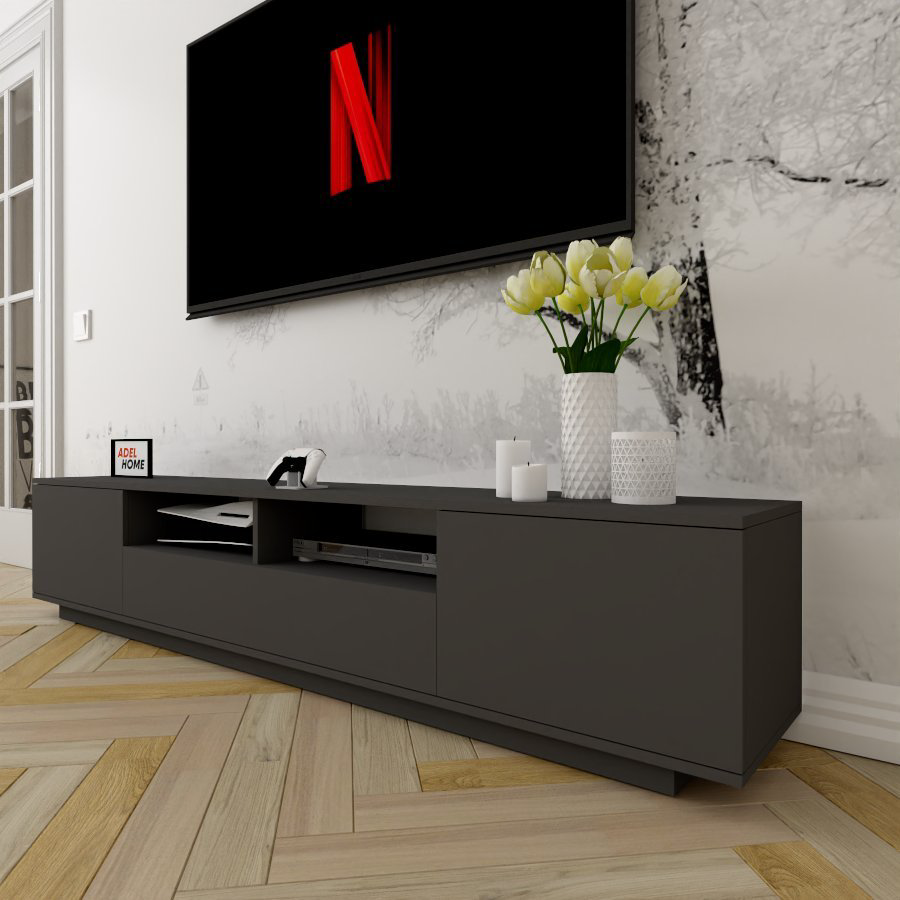 ТВ-тумба напольная Adel Home AH0332 Хонор 200x40x35см серый купить,NaN