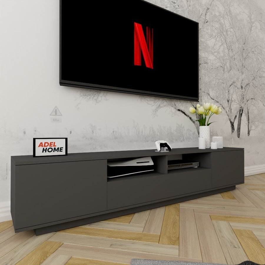 ТВ-тумба напольная Adel Home AH0332 Хонор 200x40x35см серый купить,NaN