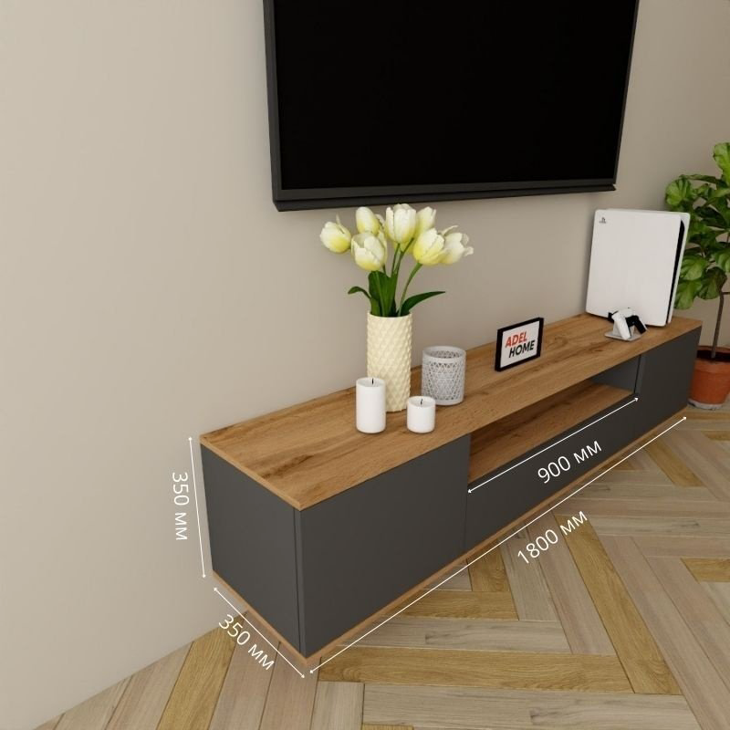 ТВ-тумба Adel Home Адена AH0336 180x35x35см серый купить,NaN