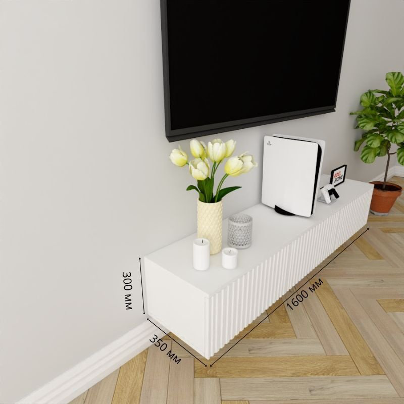 ТВ-тумба Adel Home Трина AH0360 160x30x35см белый купить,NaN