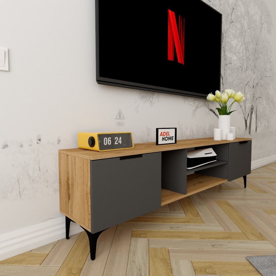 ТВ-тумба напольная Adel Home AH0156 Исла 180x50x35см коричнево-графитовый купить,NaN