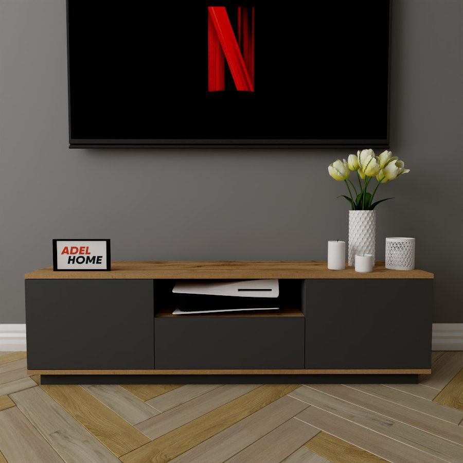 ТВ-тумба напольная Adel Home AH0266 Зунда 140x40x35см серо-коричневый купить,NaN