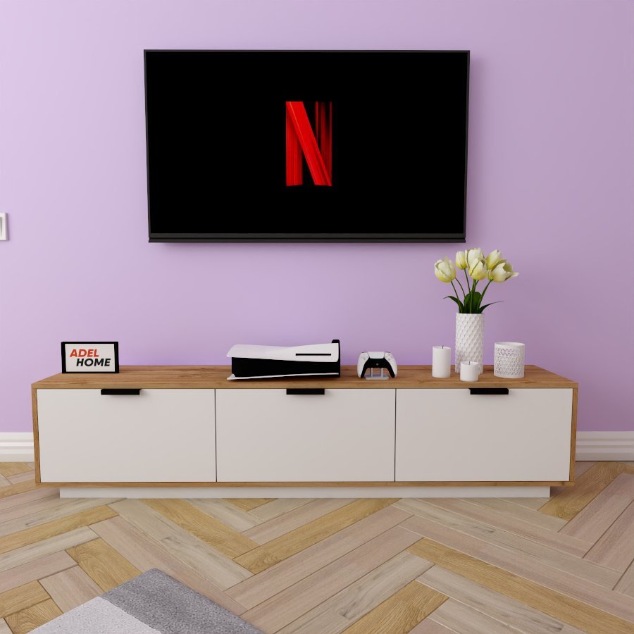 ТВ-тумба напольная Adel Home AH0175 Линдам 180x40x35см бело-коричневый купить,NaN