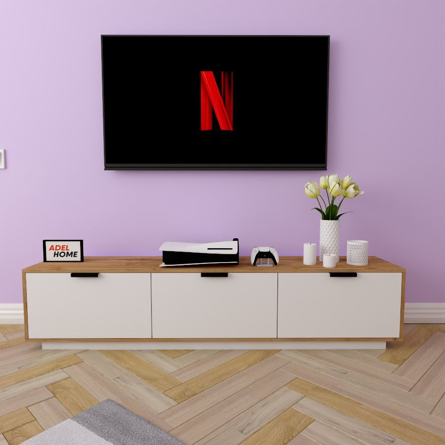 ТВ-тумба напольная Adel Home AH0175 Линдам 180x40x35см бело-коричневый купить,NaN