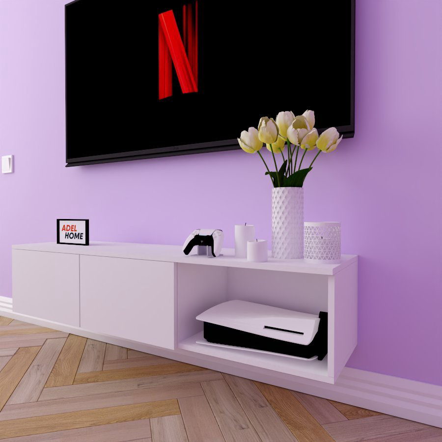 ТВ-тумба Adel Home Бри AH0207 140x30x35см белый купить,NaN