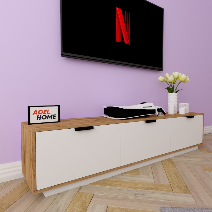 ТВ-тумба напольная Adel Home AH0175 Линдам 180x40x35см бело-коричневый купить,NaN