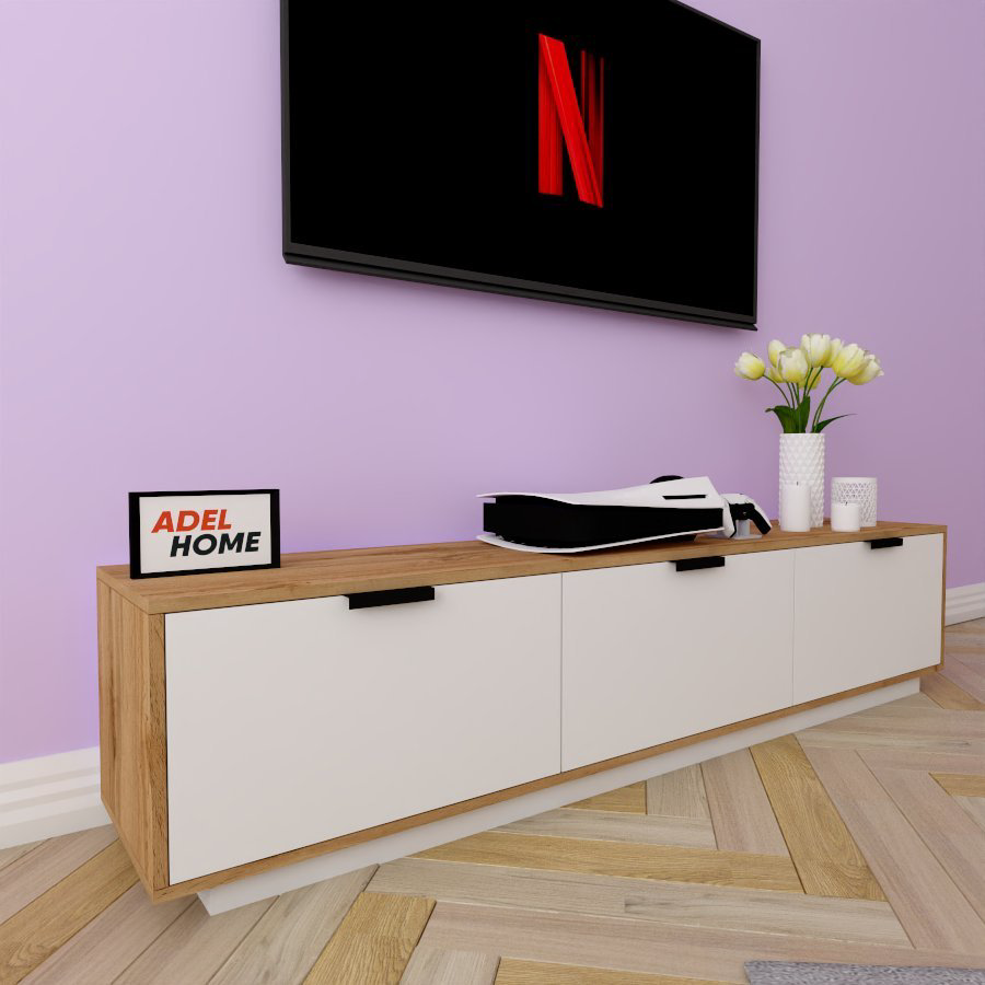 ТВ-тумба напольная Adel Home AH0175 Линдам 180x40x35см бело-коричневый купить,NaN