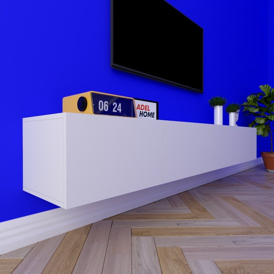ТВ-тумба Adel Home Николь AH0130 200x30x35см белый купить,NaN