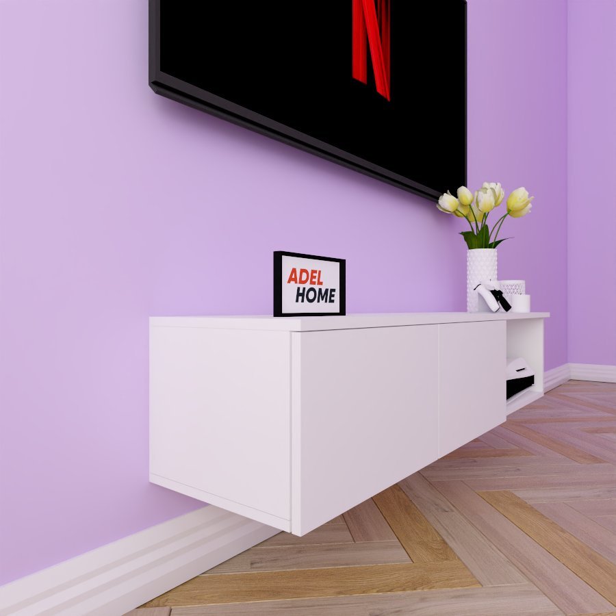 ТВ-тумба Adel Home Бри AH0207 140x30x35см белый купить,NaN