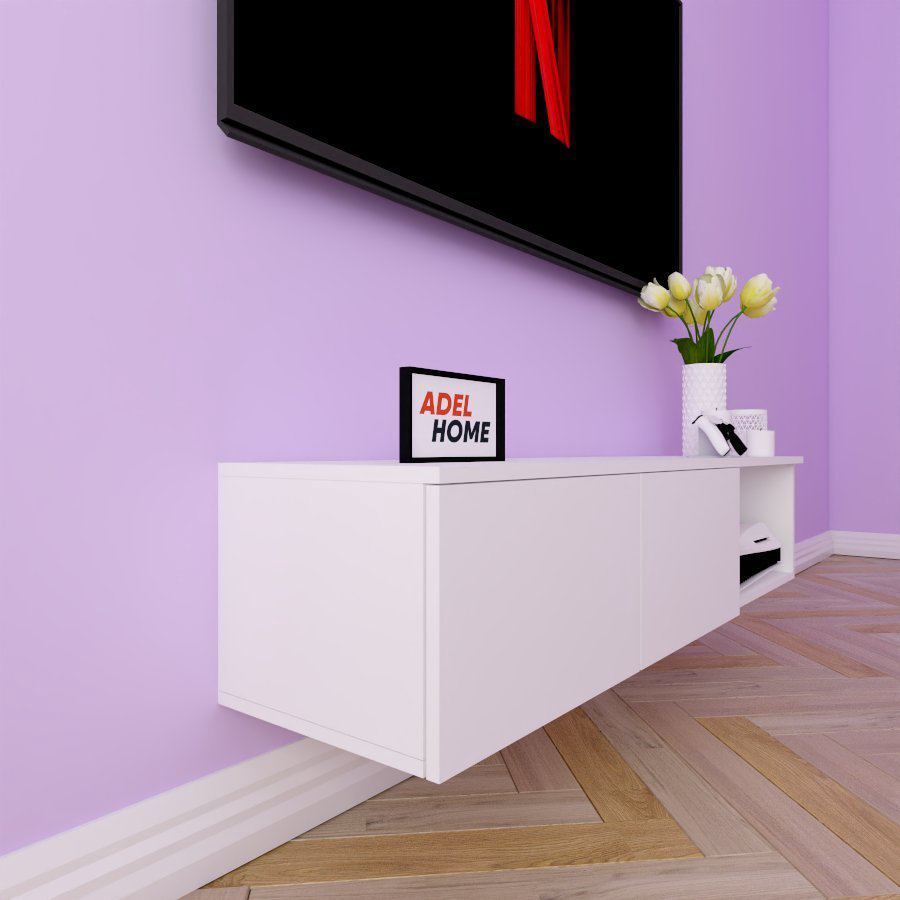 ТВ-тумба Adel Home Бри AH0207 140x30x35см белый купить,NaN