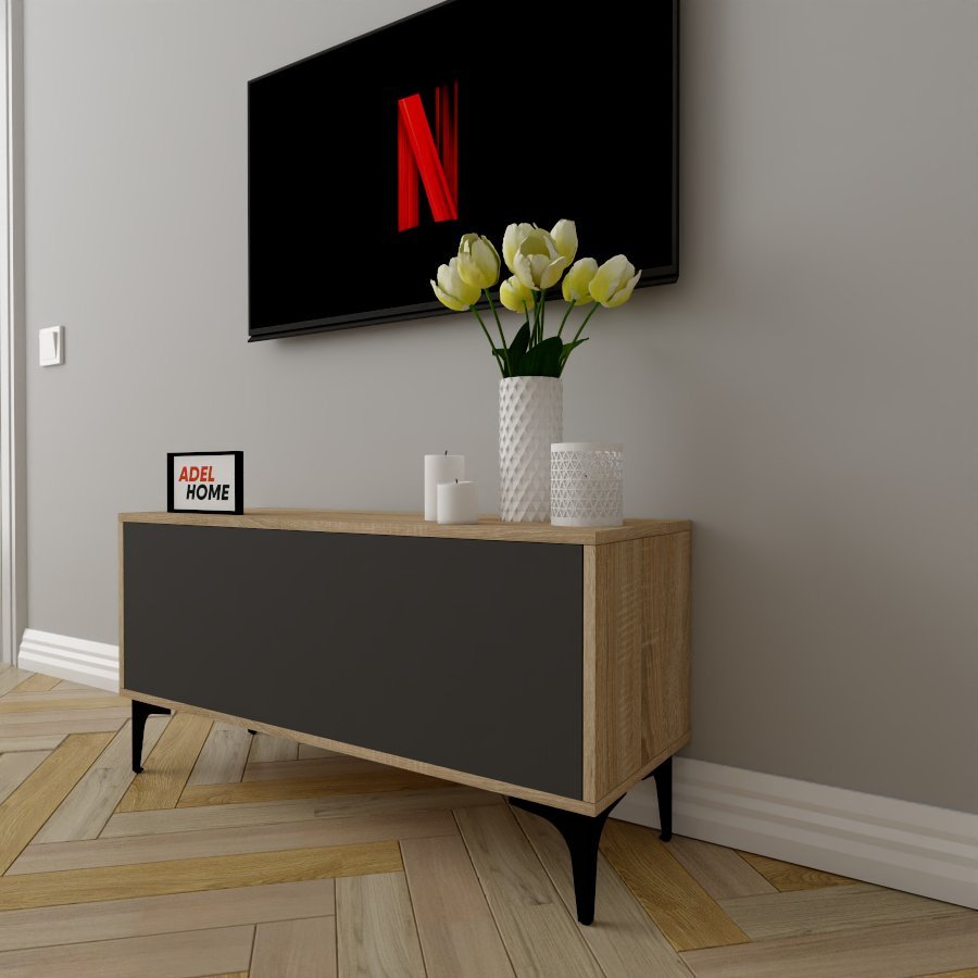 ТВ-тумба напольная Adel Home AH0189 Кэли 100x50x35см серо-коричневый купить,NaN