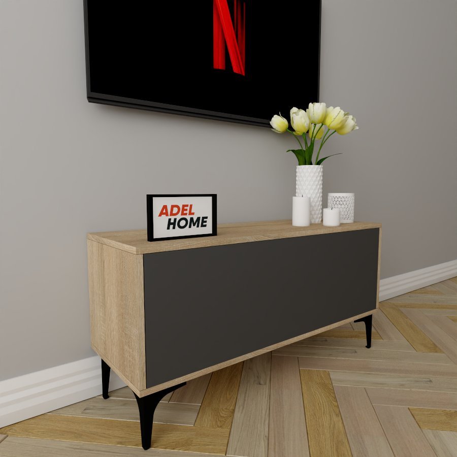 ТВ-тумба напольная Adel Home AH0189 Кэли 100x50x35см серо-коричневый купить,NaN