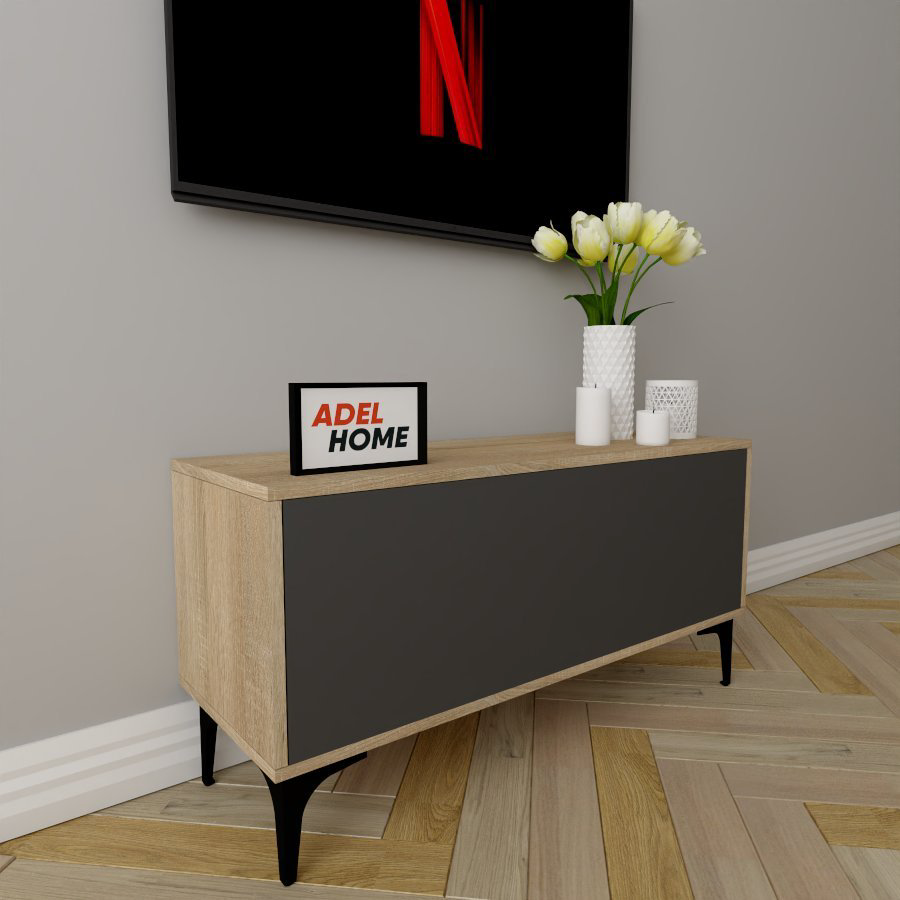 ТВ-тумба напольная Adel Home AH0189 Кэли 100x50x35см серо-коричневый купить,NaN