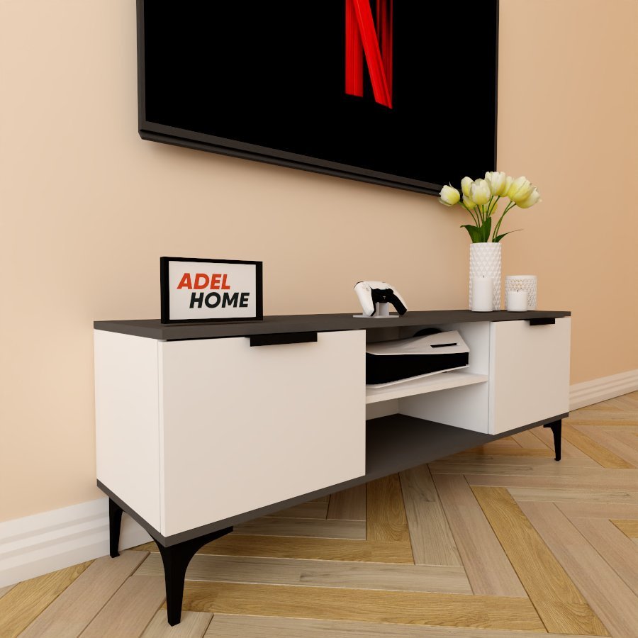 ТВ-тумба напольная Adel Home AH0181 Нора 140x50x35см бело-серый купить,NaN