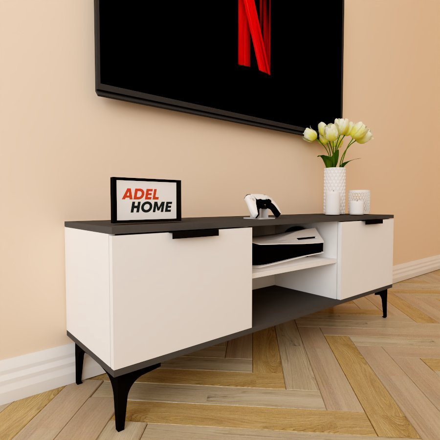 ТВ-тумба напольная Adel Home AH0181 Нора 140x50x35см бело-серый купить,NaN