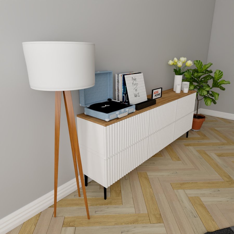 ТВ-тумба напольная Adel Home AH0550 Сузи 180x75x35см бело-коричневый купить,NaN