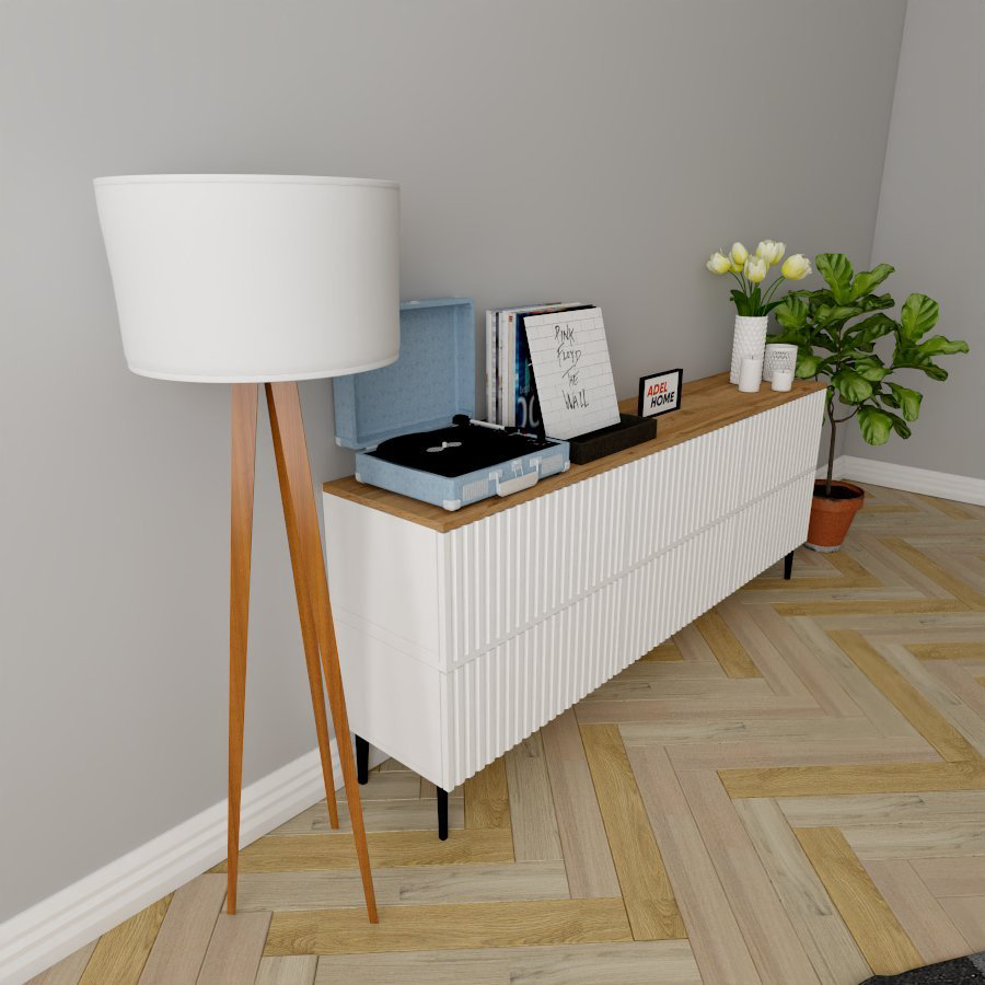 ТВ-тумба напольная Adel Home AH0550 Сузи 180x75x35см бело-коричневый купить,NaN