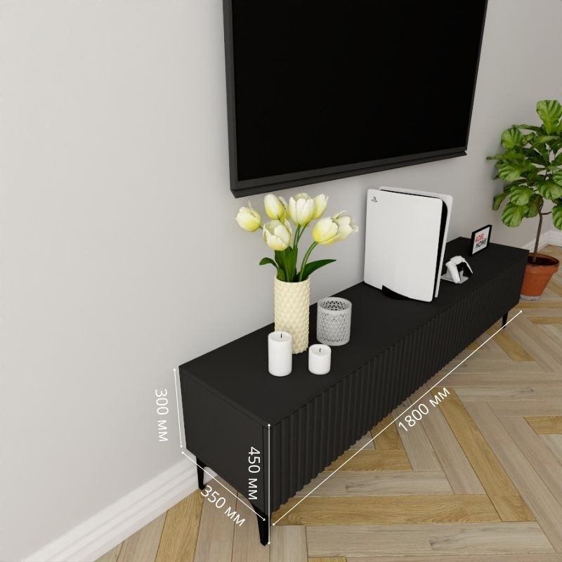 ТВ-тумба Adel Home Белинда AH0778 180x45x35см черный купить,NaN