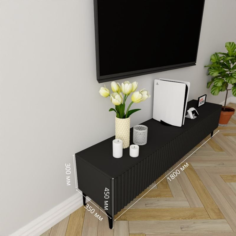 ТВ-тумба Adel Home Белинда AH0778 180x45x35см черный купить,NaN