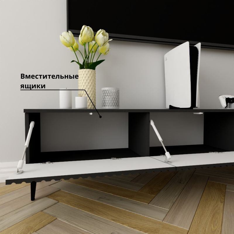 ТВ-тумба Adel Home Белинда AH0778 180x45x35см черный купить,NaN