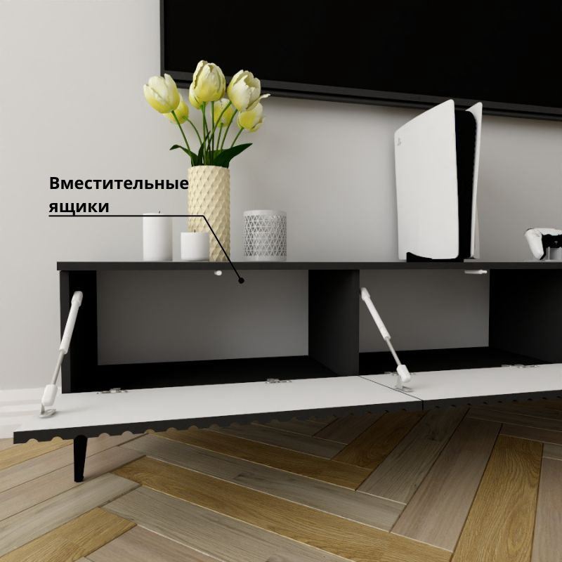 ТВ-тумба Adel Home Белинда AH0778 180x45x35см черный купить,NaN