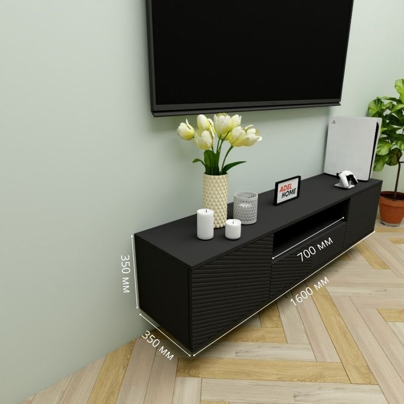 ТВ-тумба Adel Home Логан AH0722 160x35x35см черный купить,NaN