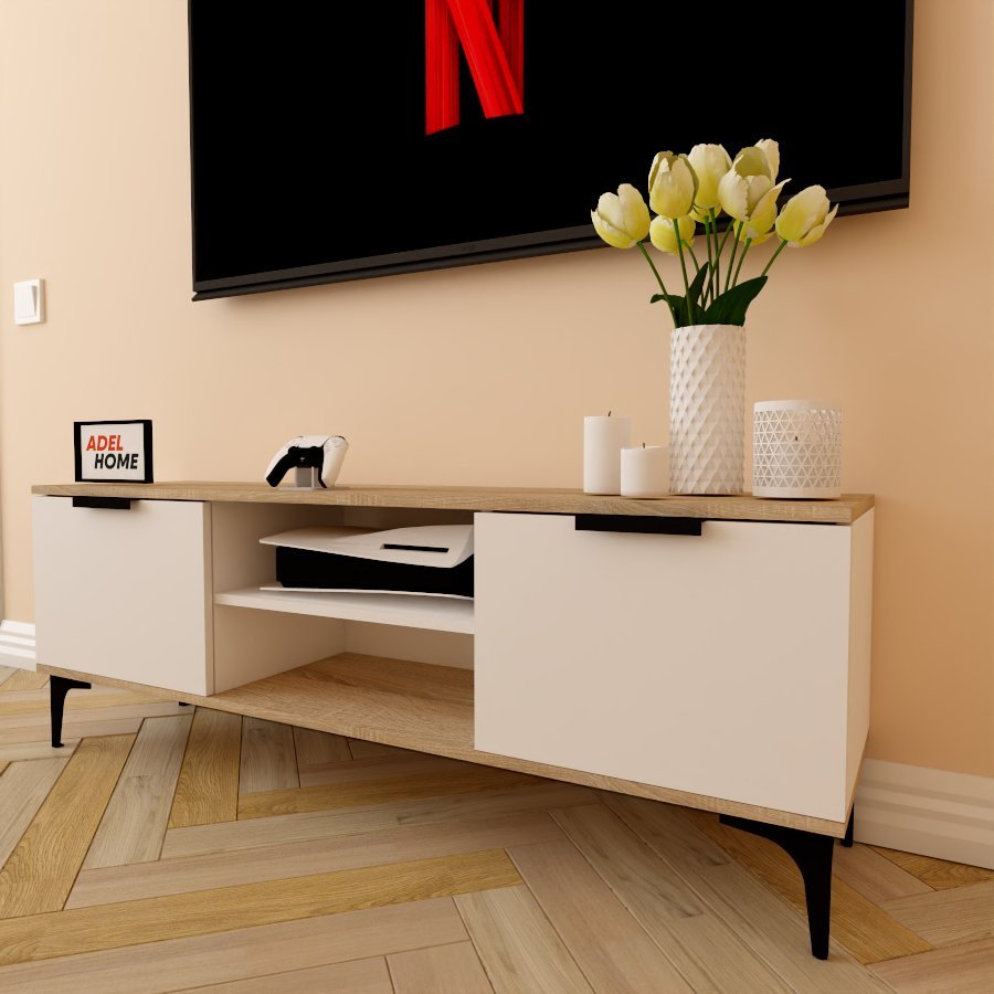 ТВ-тумба напольная Adel Home AH0293 Прина 140x50x35см бело-коричневый купить,NaN