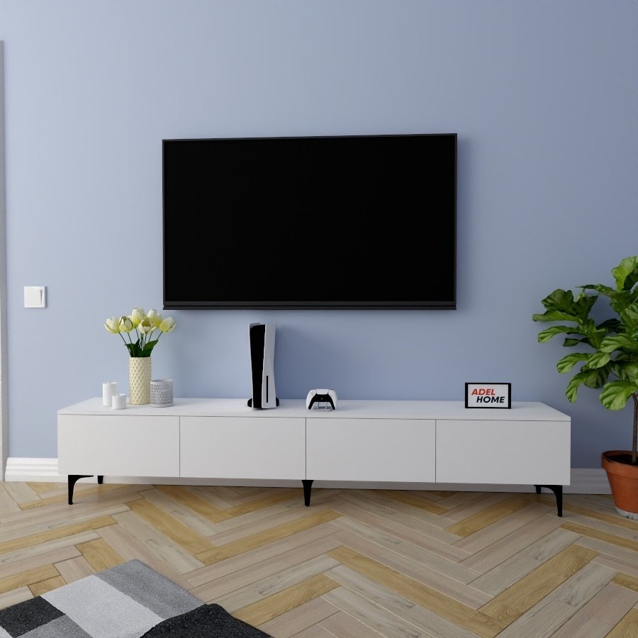 ТВ-тумба напольная Adel Home AH0203 Сандра 220x45x35см белый купить,NaN