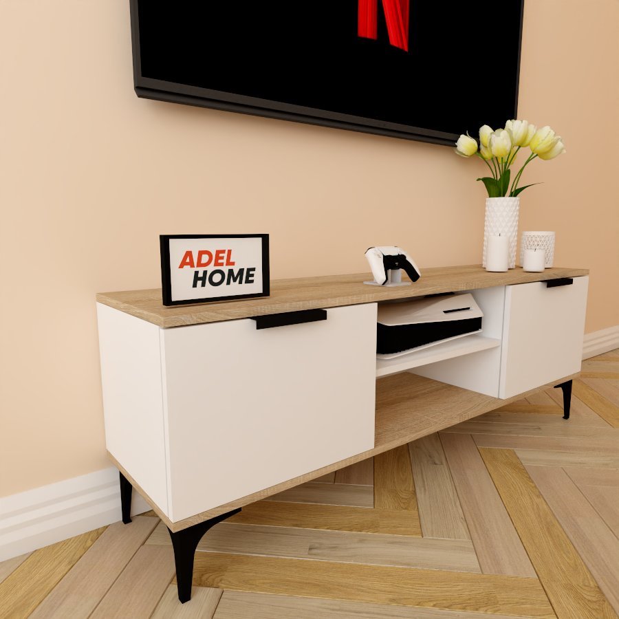 ТВ-тумба напольная Adel Home AH0293 Прина 140x50x35см бело-коричневый купить,NaN