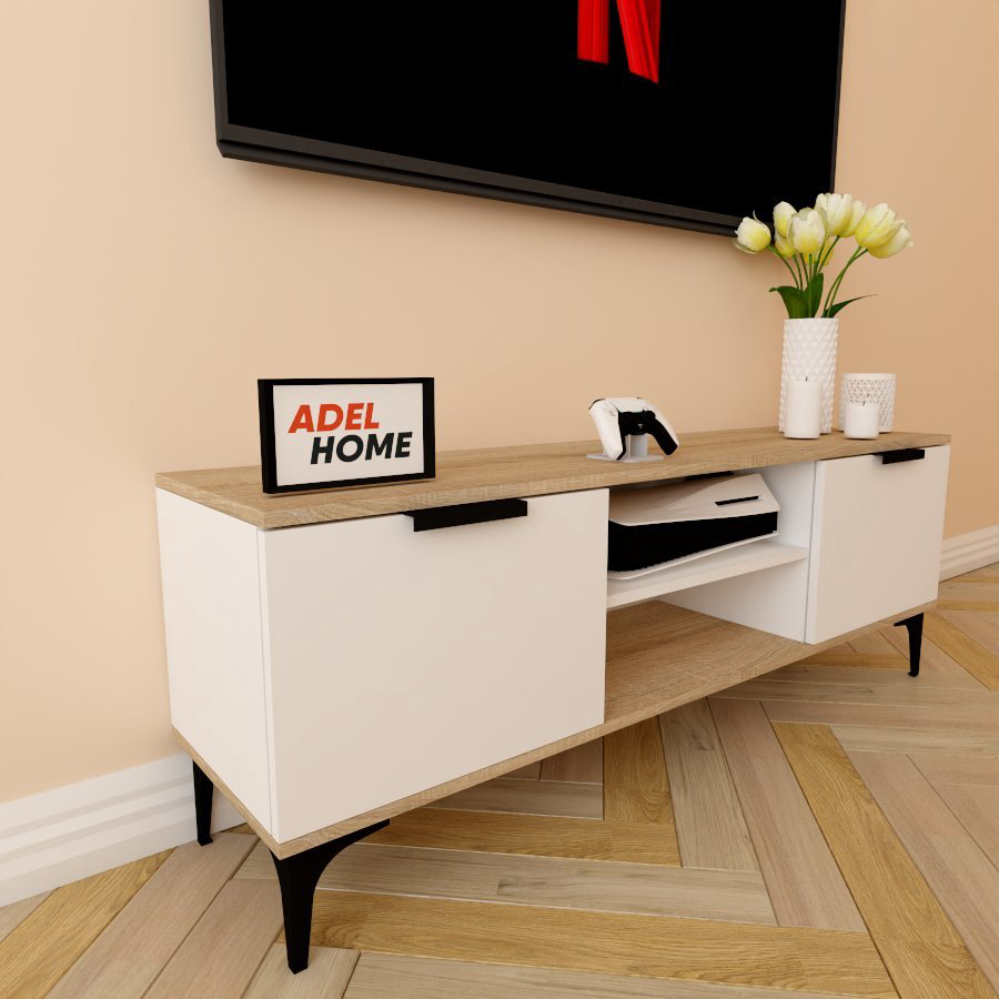 ТВ-тумба напольная Adel Home AH0293 Прина 140x50x35см бело-коричневый купить,NaN