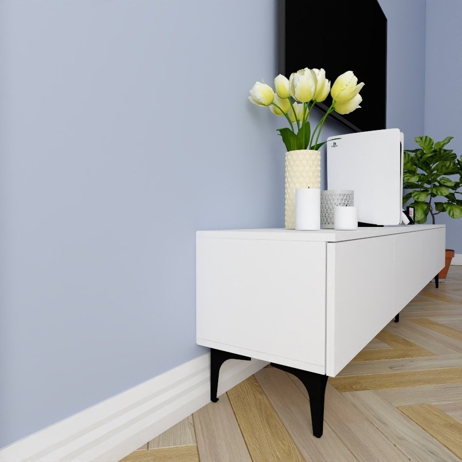 ТВ-тумба напольная Adel Home AH0203 Сандра 220x45x35см белый купить,NaN