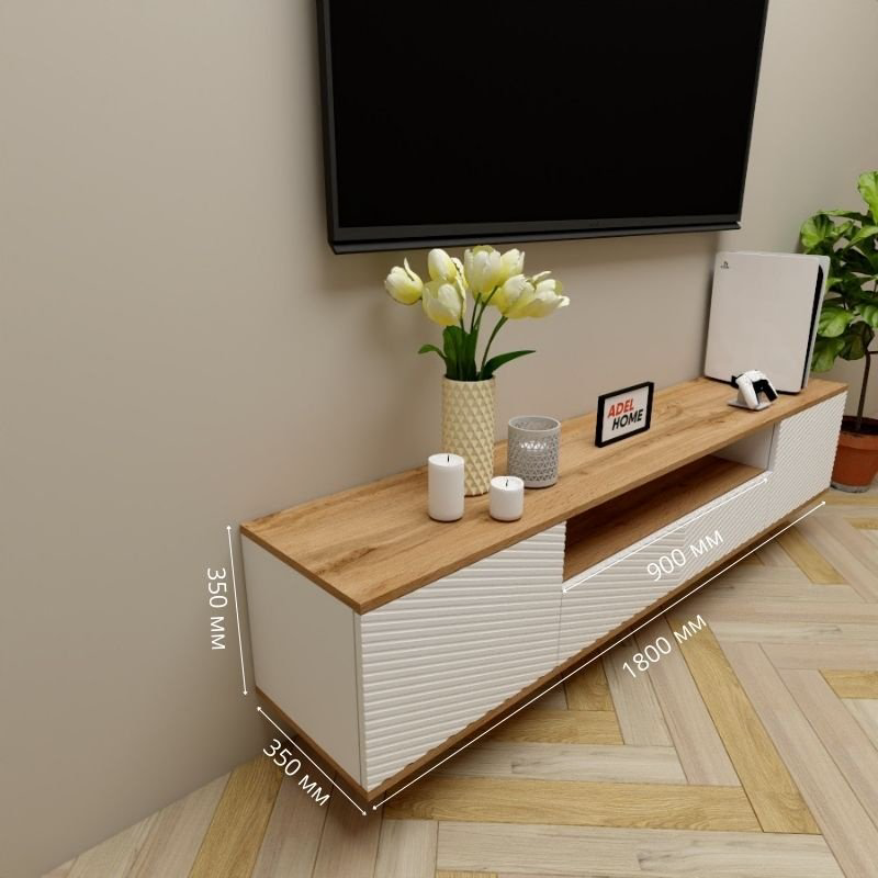 ТВ-тумба Adel Home Тили AH0656 180x35x35см коричневый/белый купить,NaN