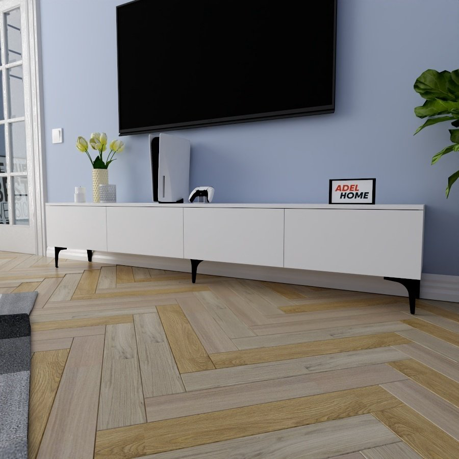 ТВ-тумба напольная Adel Home AH0203 Сандра 220x45x35см белый купить,NaN