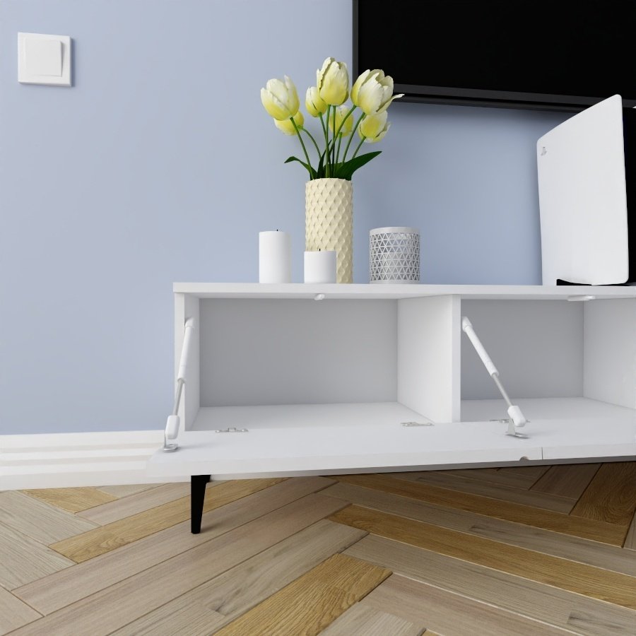 ТВ-тумба напольная Adel Home AH0203 Сандра 220x45x35см белый купить,NaN
