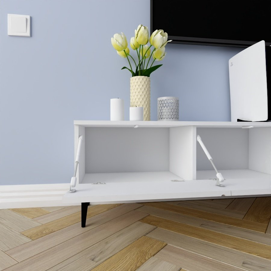 ТВ-тумба напольная Adel Home AH0203 Сандра 220x45x35см белый купить,NaN