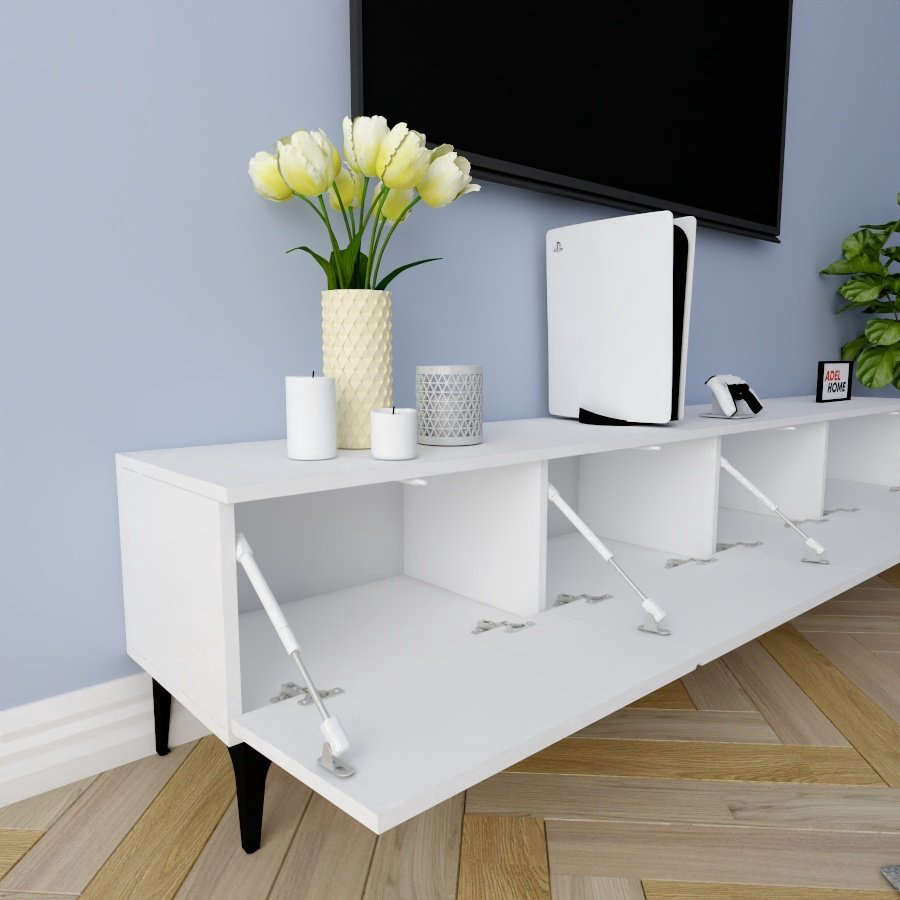 ТВ-тумба напольная Adel Home AH0203 Сандра 220x45x35см белый купить,NaN