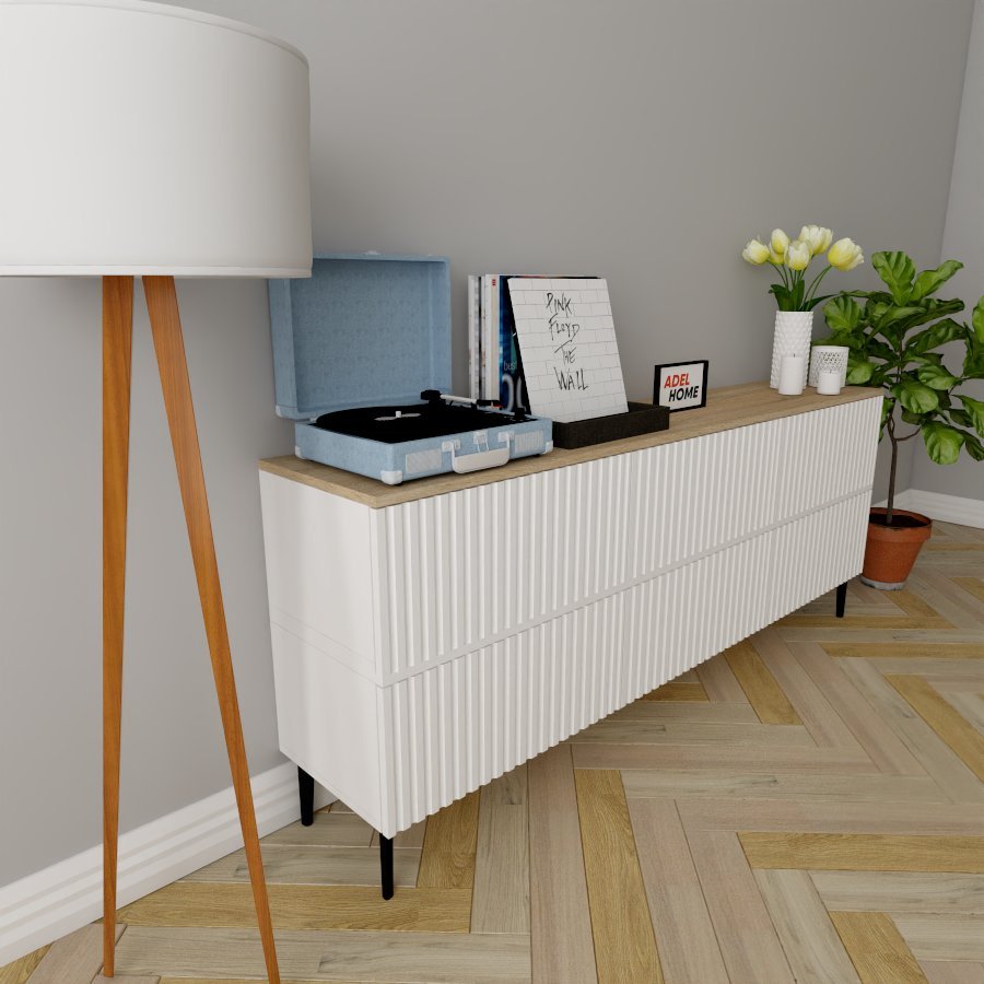ТВ-тумба напольная Adel Home AH0551 Пэм 180x75x35см бело-коричневый купить,NaN