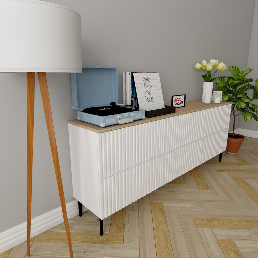 ТВ-тумба напольная Adel Home AH0551 Пэм 180x75x35см бело-коричневый купить,NaN