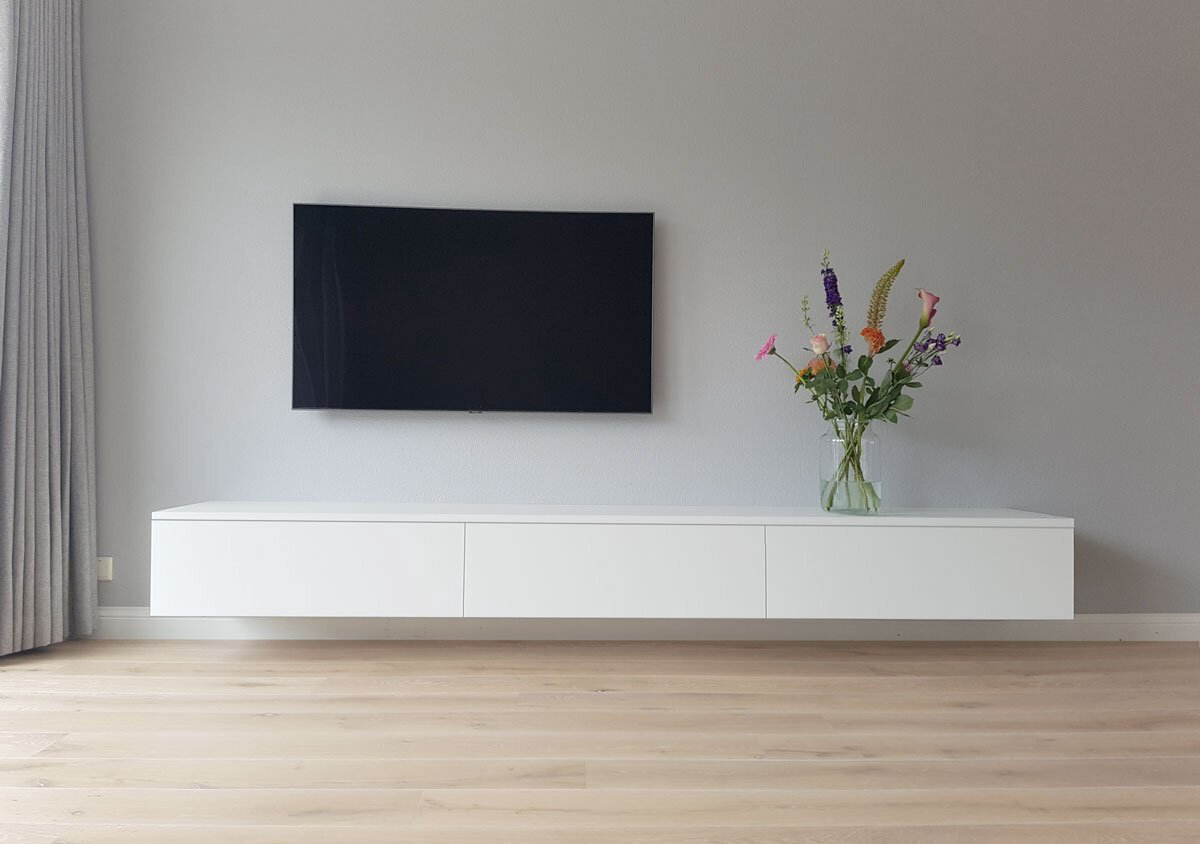 ТВ-тумба напольная и навесная Adel Home AH0026 Айнали 180x30x35см белый купить,NaN